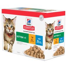 Hill's Science Plan Feline - Kitten Chicken & Ocean Fish Multipack (4x12x85g) 
