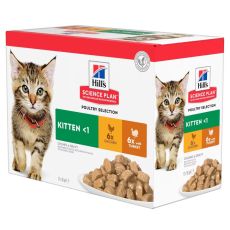 Hill's Science Plan Feline - Kitten Poultry Multipack (4x12x85g) 