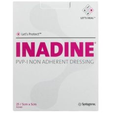 Inadine PVP-I Non-Adherent Dressing 5cm x 5cm 25s