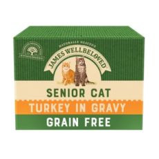 James Wellbeloved Senior Cat Food - Turkey in Gravy (Grain Free) 48x85g