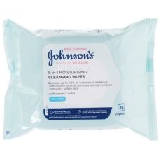 Johnson's Face Care Makeup Be Gone Moisturising Wipes 25s