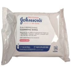 Johnson's Face Care Makeup Be Gone Refreshing Wipes 25s