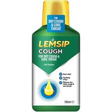 Lemsip Cough for Dry Cough & Sore Throat Oral Solution 180ml