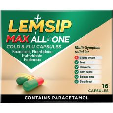 Lemsip Max All in One Cold & Flu Capsules 16s