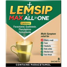 Lemsip Max All in One Lemon Sachets 8s