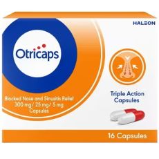 Otricaps Blocked Nose and Sinusitis Relief Capsules 16s