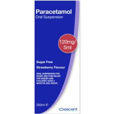 Paracetamol 120mg/5ml Sugar Free Oral Suspension 200ml