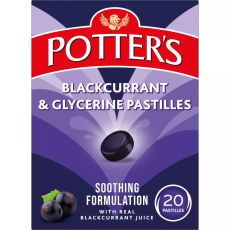 Potter's Blackcurrant & Glycerine Pastilles 20s
