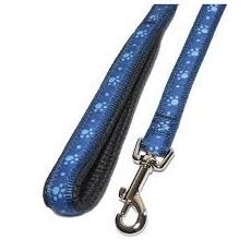 Rosewood Dog Lead - Blue Paw (40" x 3/4")