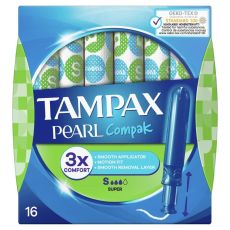 Tampax Compak Pearl Super Tampons 16s 