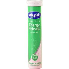 Valupak Effervescent Vitamin B+C Energy Release Tablets 20s