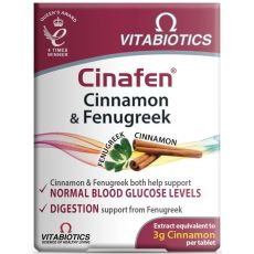 Vitabiotics Cinafen Cinnamon & Fenugreek Tablets 60s