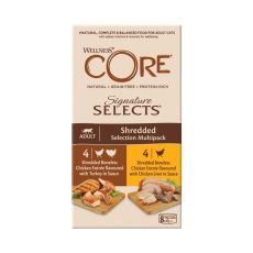 Wellness Core Adult Cat Food - Shredded Multipack (8x79g) 