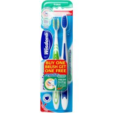 Wisdom Regular Fresh Firm Toothbrush Twin Pack