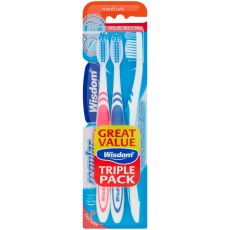 Wisdom Regular Plus Medium Toothbrush Triple Pack