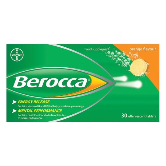 Bayer Berocca Energie Orange effervescents - 30 Comprimés