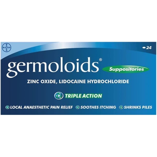 Germoloids Suppositories 24s, Piles & Haemorroids
