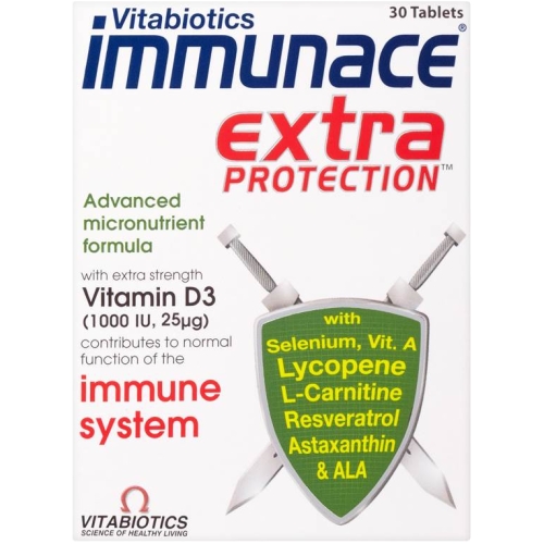 Vitabiotics Immunace Extra Protection Tablets 30s Immune System Chemist Net Online Pharmacy