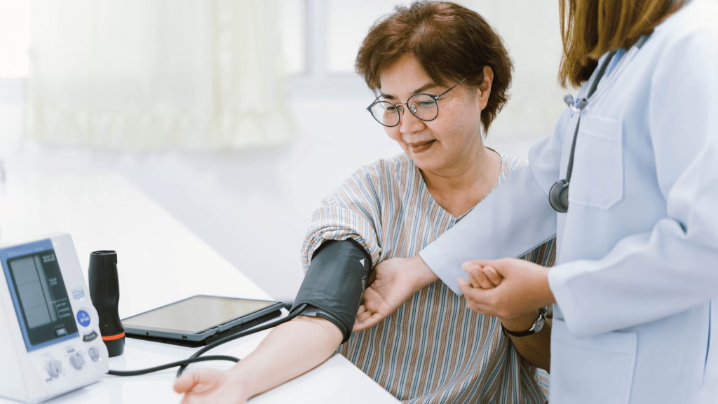 Person Getting Blood Pressure Checked