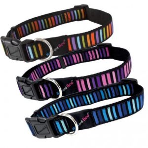 Hem and Boo Block Design Adjustable Dog Collar