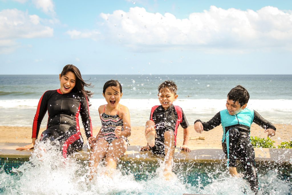 Family in Water